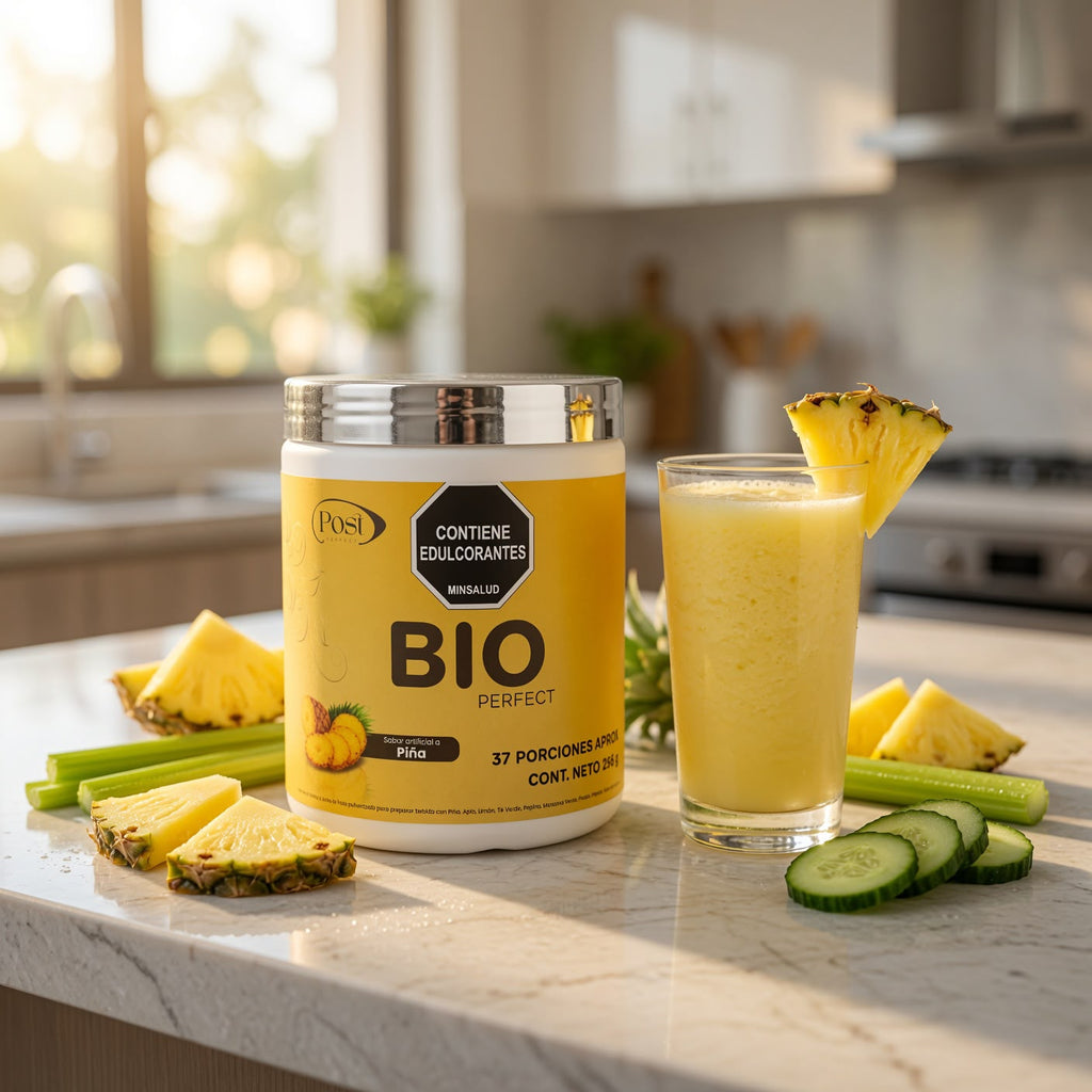 BIO PERFECT | Bebida en Polvo de Frutas y Vegetales – Sabor Piña | 296 g