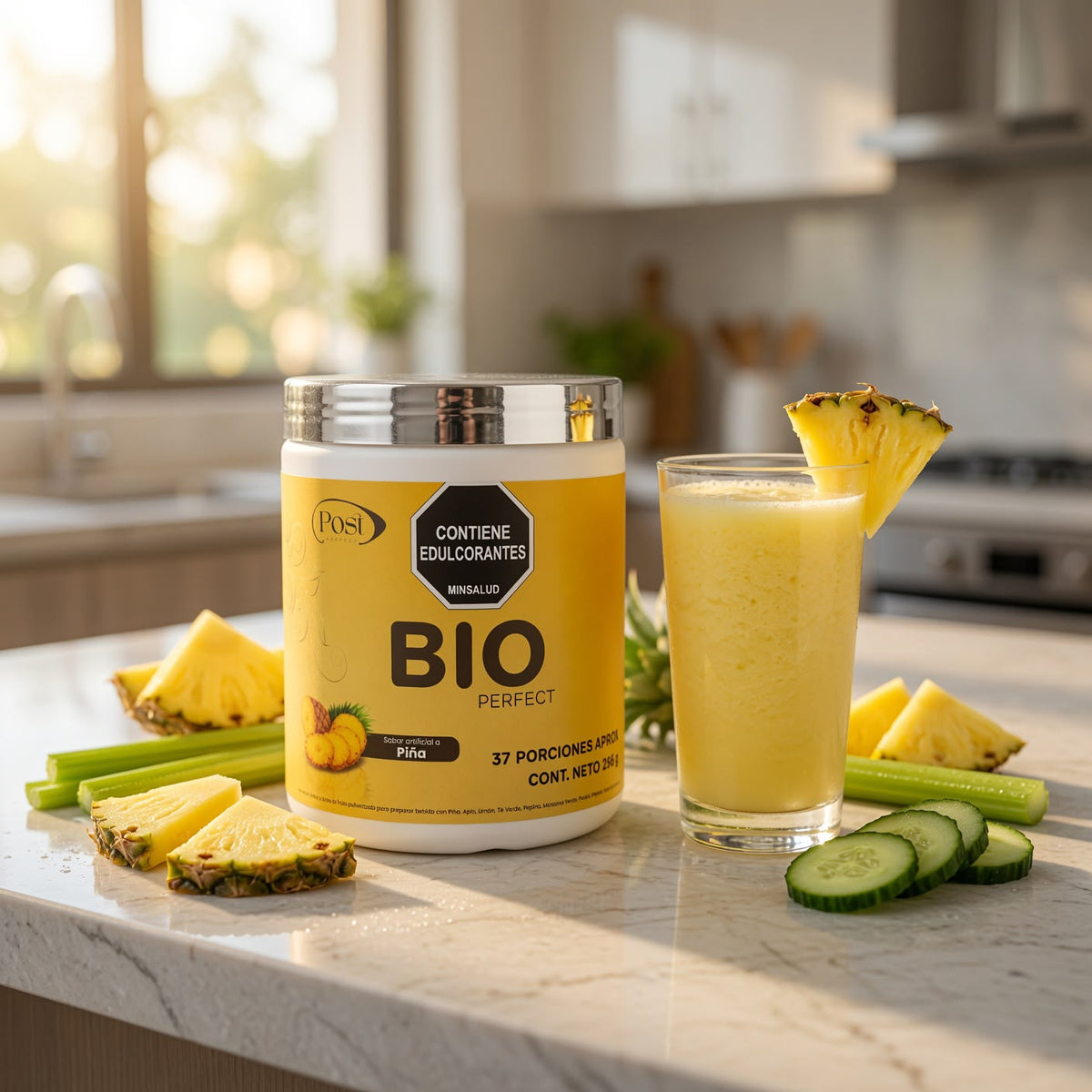 BIO PERFECT | Bebida en Polvo de Frutas y Vegetales – Sabor Piña | 296 g