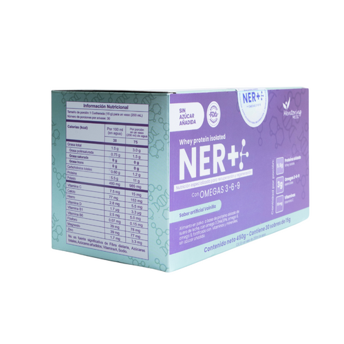 NER+®️ – Proteína Inteligente Postoperatoria con Omegas, Vitaminas y Minerales (Sabor Vainilla, Caja x30 sobres)